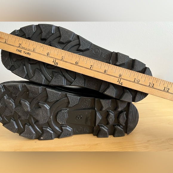 Servus Rubber Boots Mens 8 Women's 10 Black Rain Mud Snow Santa Boots USA Made - Picture 14 of 14